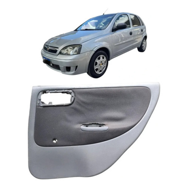 Forro Porta Traseira Direita Corsa Joy 2003 A 2012 Preto