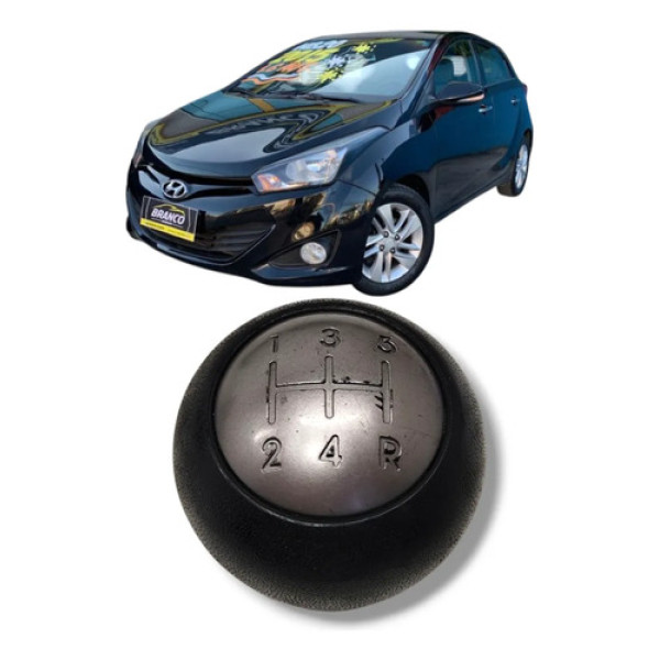 Manopla Câmbio Hyundai Hb20 2013 2019 Original Preto