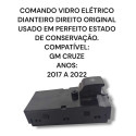  Comando Vidro Dianteiro Direito Cruze 2017 2022 Original 
