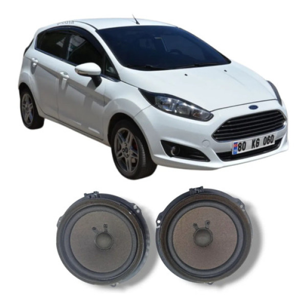 Par Alto Falante Dianteiro Ford Fiesta 2014 2021 Original Preto