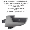 Maçaneta Int. Diant/tras Esq Celta 07/16 Prisma 07/12 2/4p Prateado Dianteira/traseira