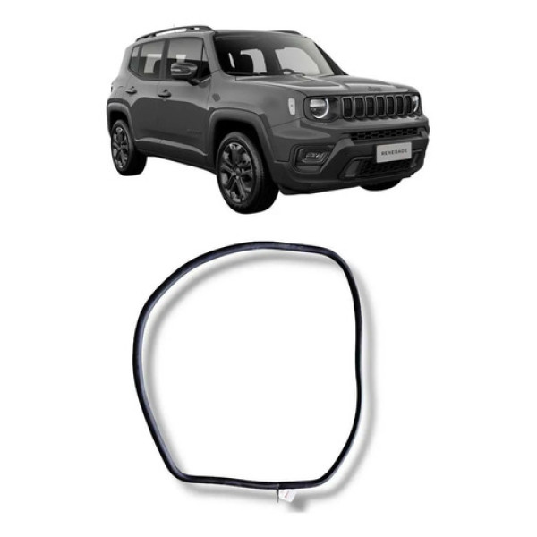 Borracha Porta Dianteira Esquerda Jeep Renegade 2021 2024 Preto