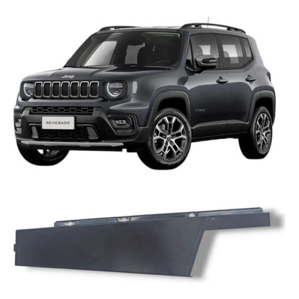 Acabamento Porta Traseira Esquerda Jeep Renegade 2019 2024 Preto
