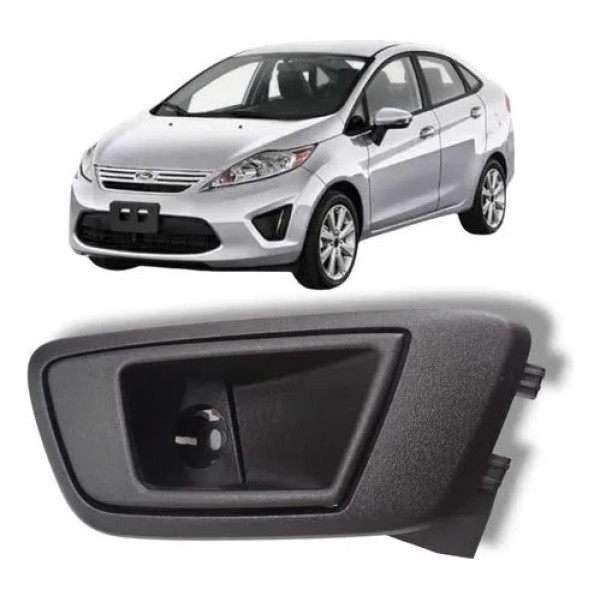 Maçaneta Traseira Direita Ford Fiesta Mexicano 2011 2013 Preto Traseira