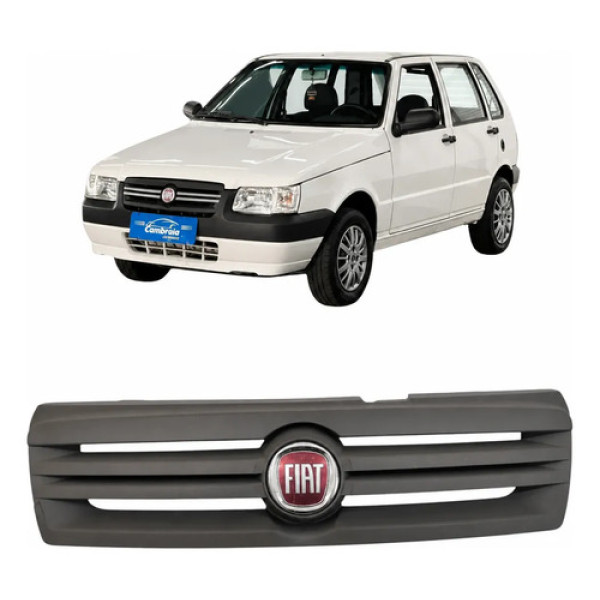 Grade Uno Fiorino Flex 2006 A 2013 Com Detalhe Preto