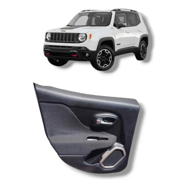 Forro Porta Traseira Esquerda Renegade 2016 2017 2018/.. Preto