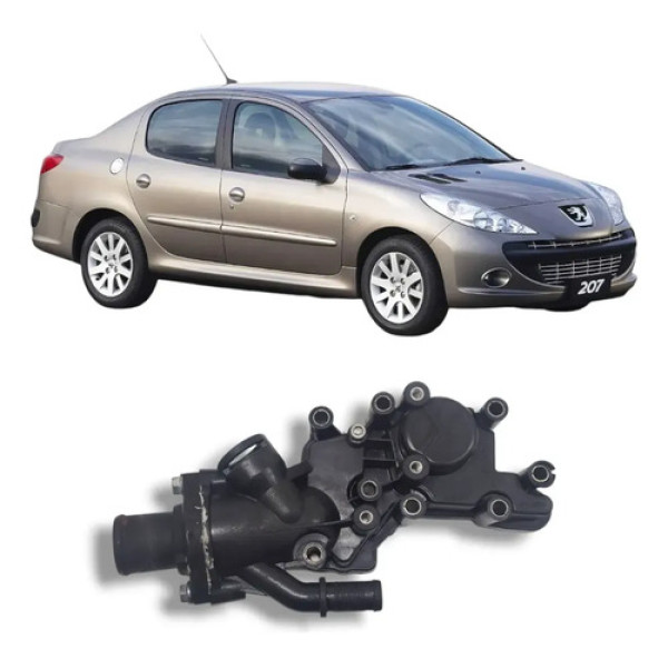 Carcaça Válvula Termostática Peugeot 207 2009 2014 Original