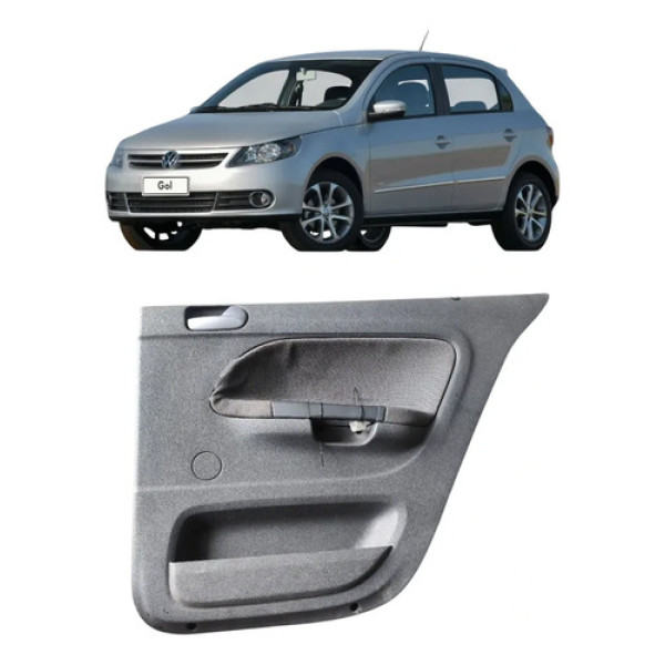 Forro Porta Traseira Direita Gol Voyage G5 G6 2008 2014 Preto