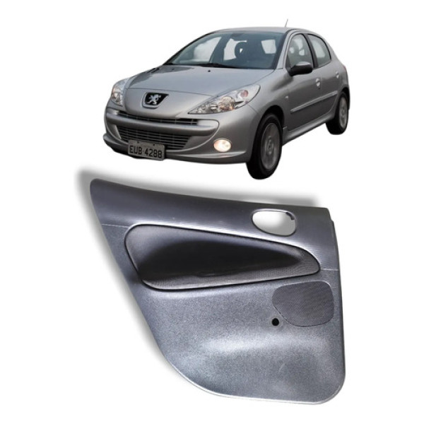 Forro Porta Traseira Esquerda Peugeot 206 207 Scapade Preto