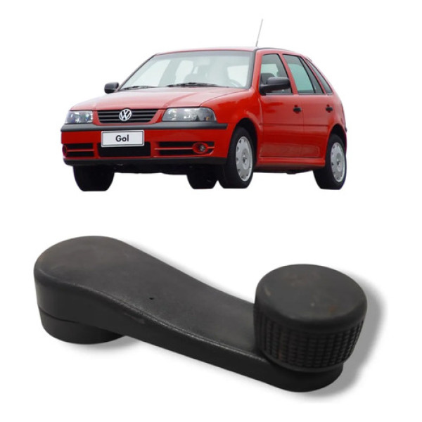 Manivela Vidro Vw Volkswagen Gol G3 1999 2005 Preto
