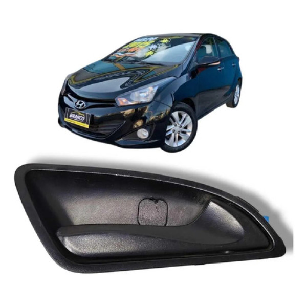 Maçaneta Interna Direita Hyundai Hb20 2013 A 2019 Original Preto Dianteira