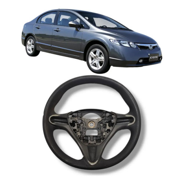Volante Direção Honda Civic 2007 2011 Original Preto