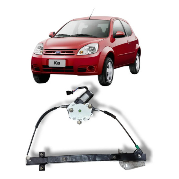 Máquina De Vidro Porta Direita Ka 2008 A 2013 Elétrica