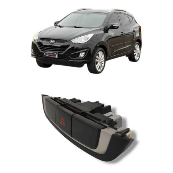 Botão Comando Alerta Hyundai Ix35 2012 2016 Original Preto