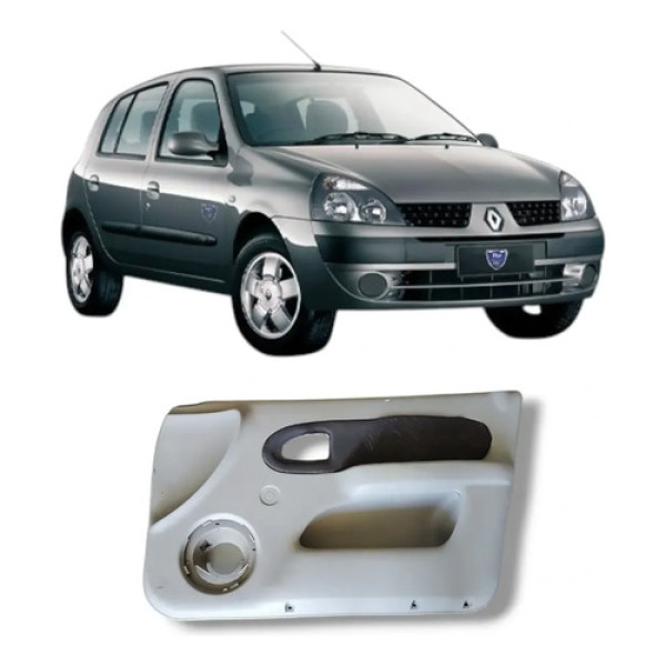 Forro Porta Dianteira Direita Clio 2000 A 2012 Preto