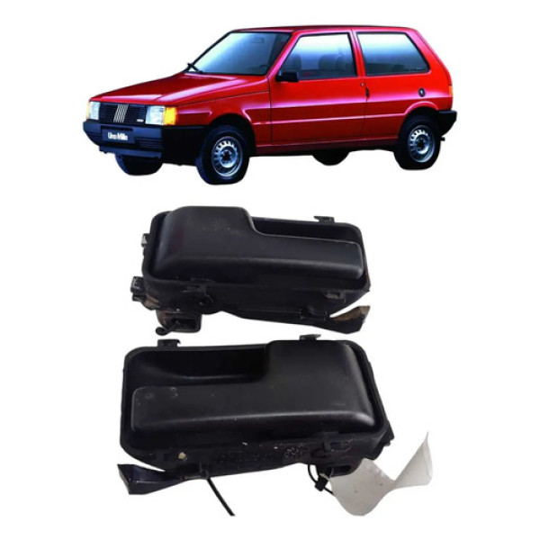 Maçaneta Interna Porta Fiat Uno Mille Original Preto Dianteira