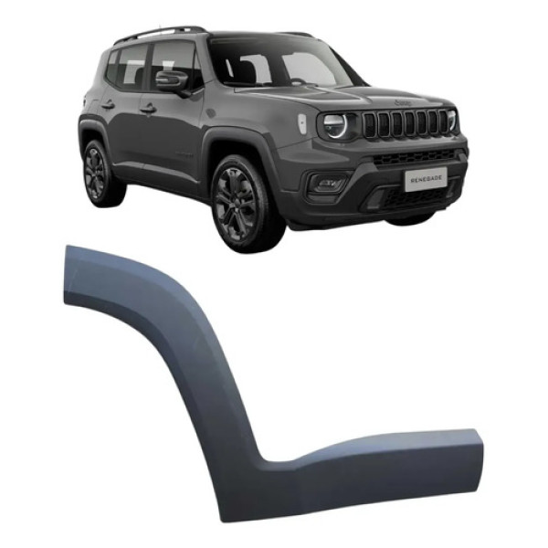 Moldura Porta Traseira Direita Jeep Renegade 2016 2021 Preto