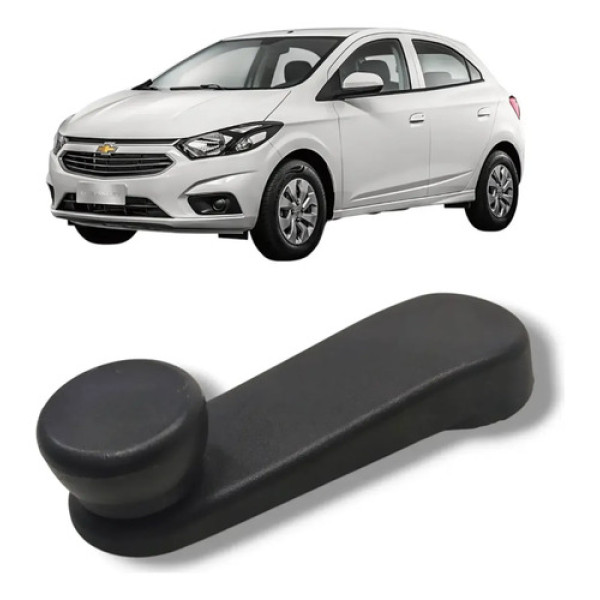 Manivela Vidro Traseiro Gm Chevrolet Onix 2013 2019 Preto