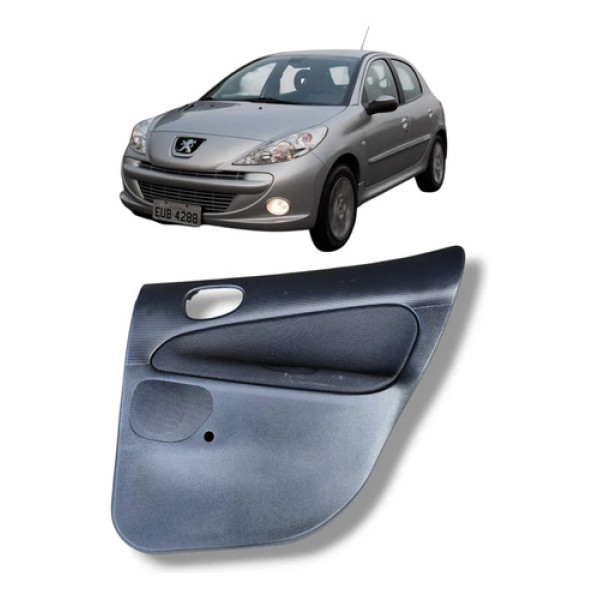 Forro Porta Traseira Direita Peugeot 206 207 2009 2014  Preto