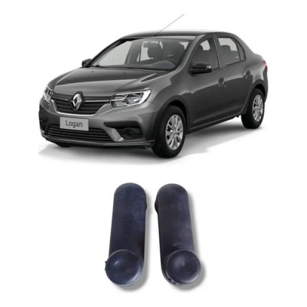 Manivela Vidros Traseiros Renault Logan 2016 2021 Original Preto