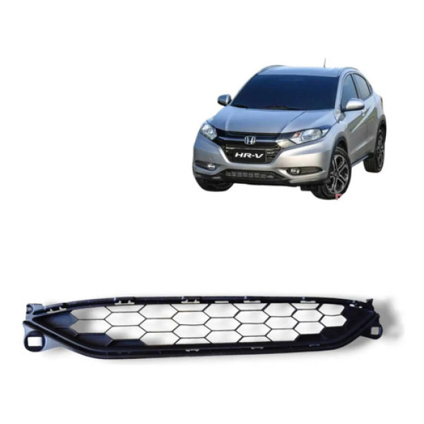 Grade Inferior Parachoque Dianteiro Honda Hr-v 2015 2019 Preto