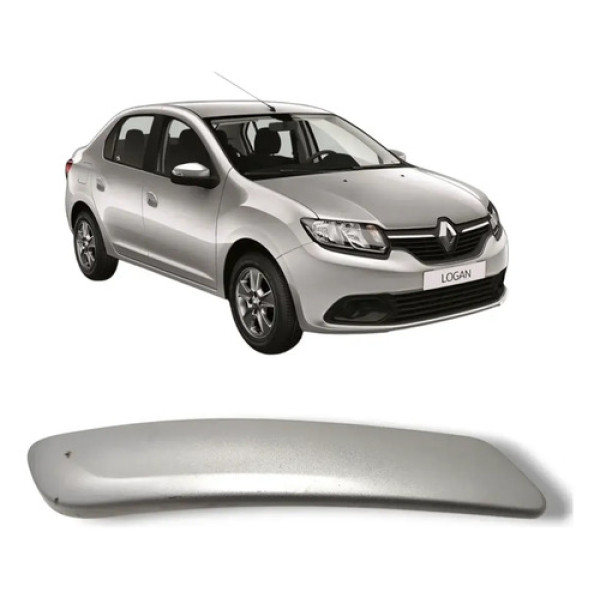 Moldura Puxador Dianteira Esquerda Renault Logan 2015 2020 Prata