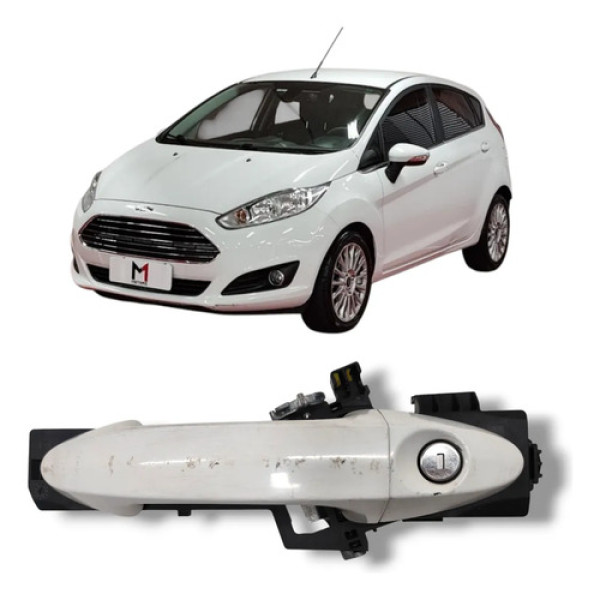 Maçaneta Ext. Porta Diant Esq Fiesta Ka 14/21 Ecosport 13/21 Branco Dianteira