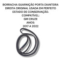 Borracha Guarnição Porta Dianteira Direita Cruze 2017/23