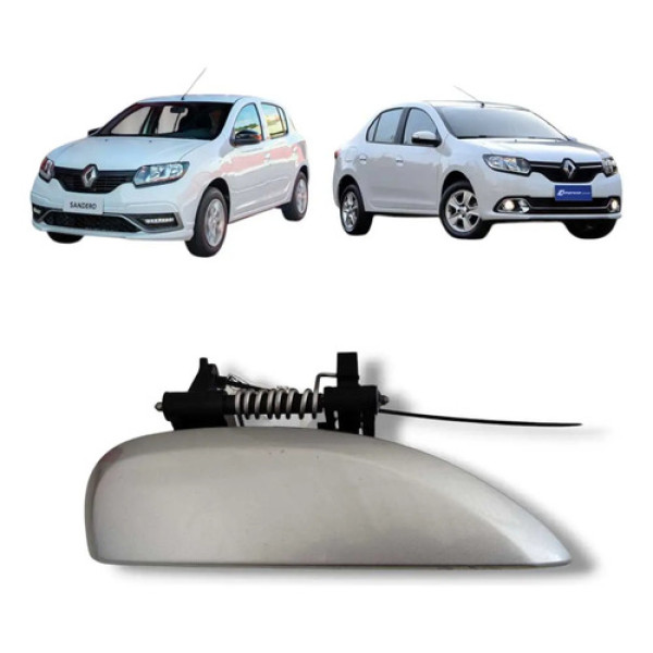Maçaneta Ext. Diant/tras Dir Sandero Kwid Logan Duster 2014/ Prateado Dianteira/traseira
