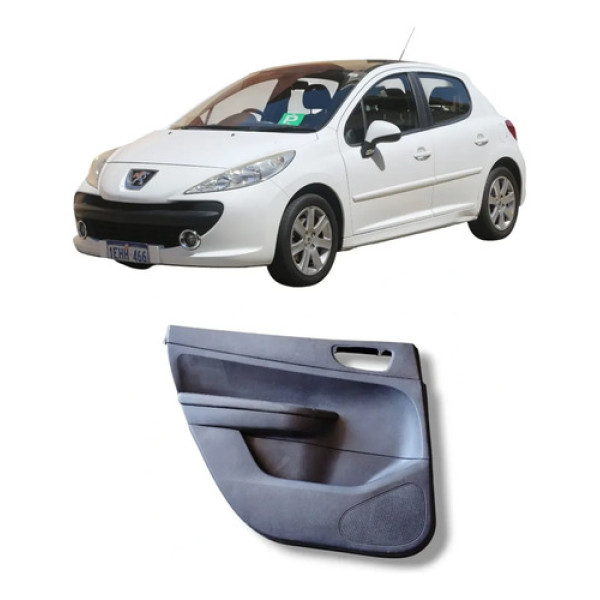 Forro Porta Traseira Esquerda Peugeot Hatch/sedan 307 01/12 Preto