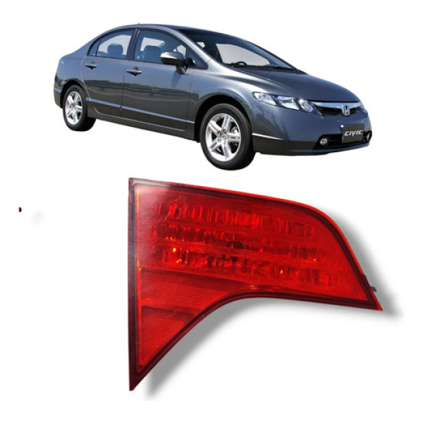 Lanterna Traseira Esquerda Civic 2007 2008 A 2011 (mala) Esquerdo/motorista Vermelho
