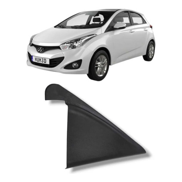 Moldura Porta Traseira Esquerda Hyundai Hb20 2013 A 2019 Preto