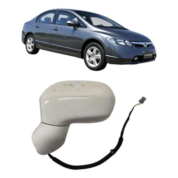 Retrovisor Esquerdo Civic 2007 2008 A 2011 S/ Pisca