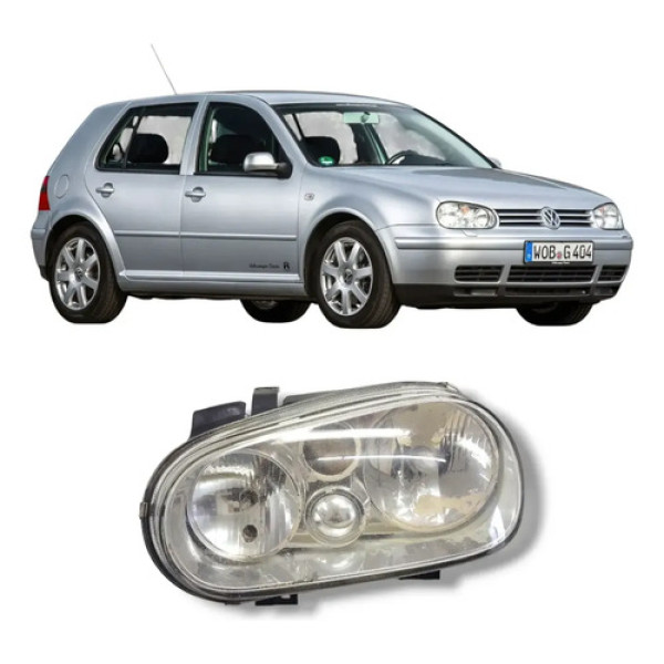 Farol Esquerdo Golf 1999 A 2006 S/ Aux Esquerdo/motorista
