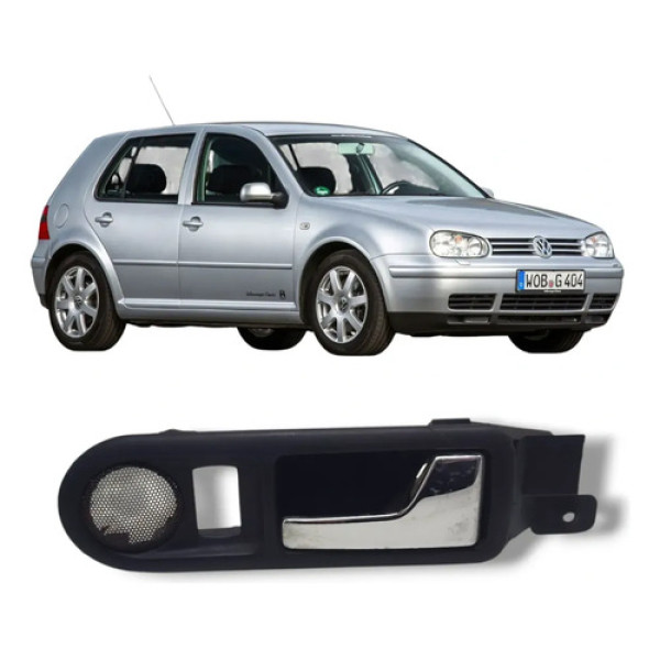 Maçaneta Int. Traseira Direita Golf Bora 99/13 Passat 98/05 Preto Traseira