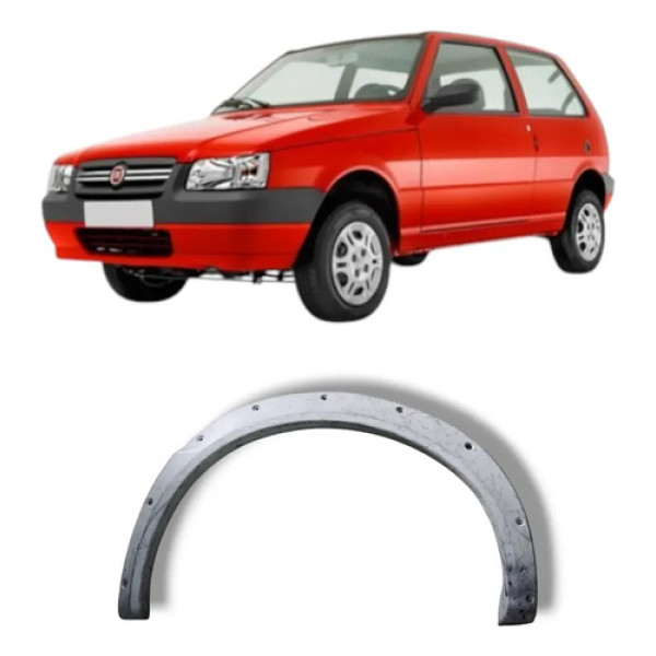 Acabamento Paralama Traseiro Esquerdo Fiat Uno 2008 2013 Cinza