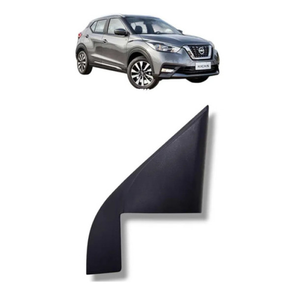 Moldura Interna Retrovisor Direito Nissan Kicks 2017 A 2021 Preto