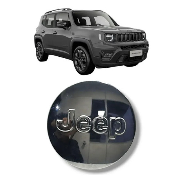 Calota Central Roda Jeep Renegad Compass Original Cinza