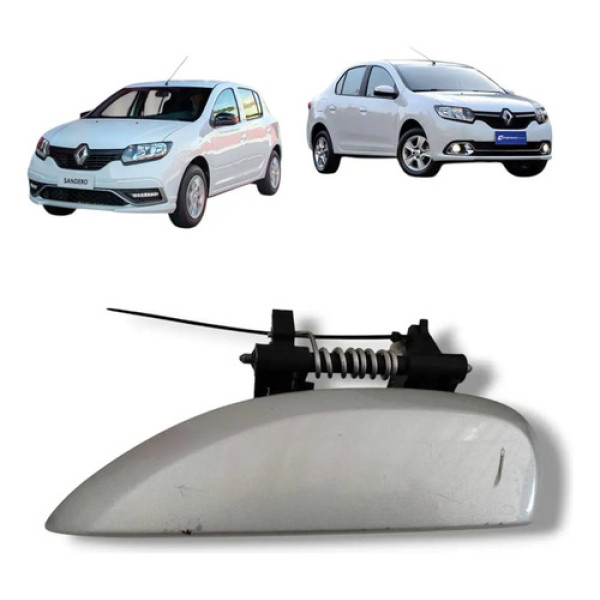 Maçaneta Ext. Diant/tras Esq Sandero Kwid Logan Duster 2014/ Prateado Dianteira/traseira