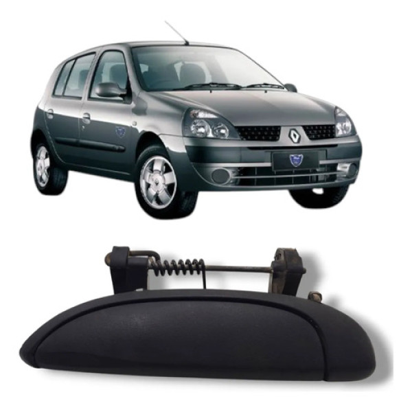 Maçaneta Ext. Diant/tras Esq Megane Scenic Clio Logan 97/16 Preto Dianteira/traseira