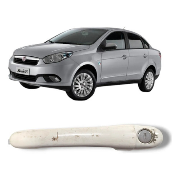 Maçaneta Ext. Dian Esq Grand Siena Palio /21 Mobi Strada 17/ Branco Dianteira