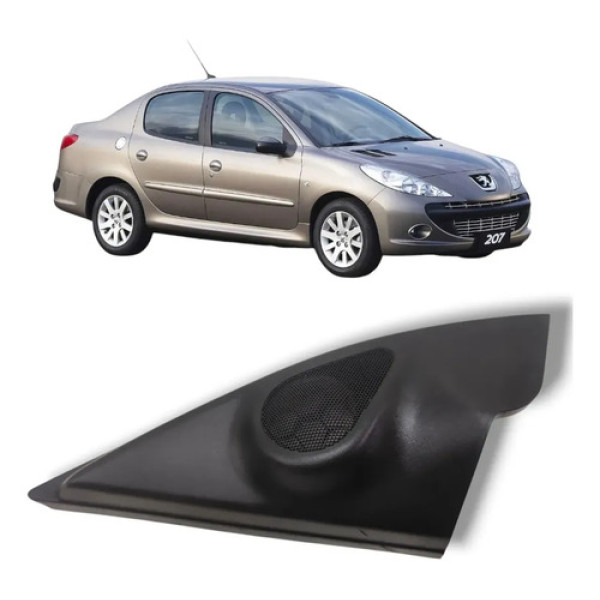 Acabamento Interno Retrovisor Esquerdo Peugeot 207 2009 2014 Preto