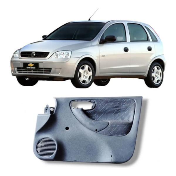 Forro Porta Traseira Direita Corsa Joy 2003 A 2012 Preto