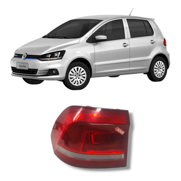 Lanterna Traseira Esquerda Fox Crossfox 2015 A 2022 (canto) Esquerdo/motorista Vermelho