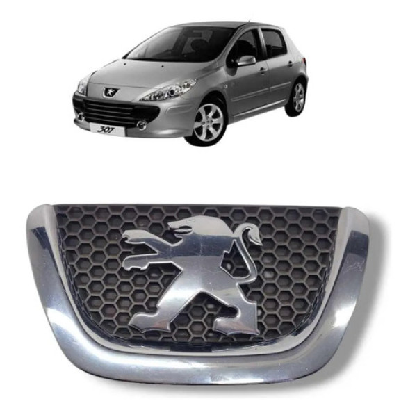 Emblema Dianteiro Peugeot 307 2007 A 2012 Original Preto