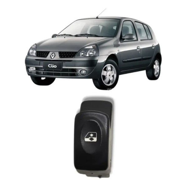 Botão Vidro Dianteiro Direito Renault Clio 2004 2012 Origina
