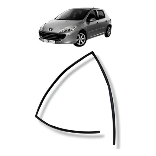 Canaleta Vidro Porta Dianteira Esquerda Peugeot 307 01 A 12 Preto