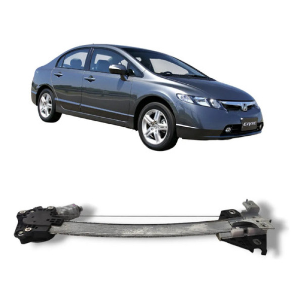Máquina De Vidro Porta Traseira Direita Civic 2007 A 2011