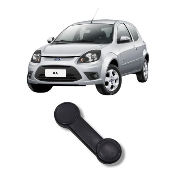 Manivela Vidro Ford Ka 2008 2013 Original Preto