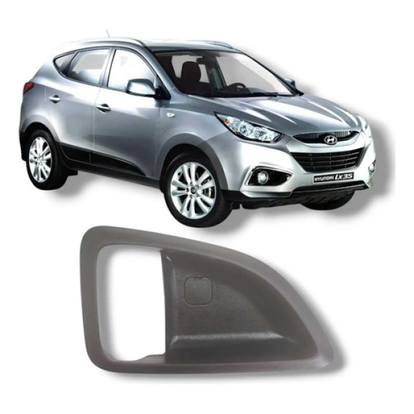 Moldura Maçaneta Dianteira Esquer Hyundai Ix35 2011 15 Origi Preto Dianteira